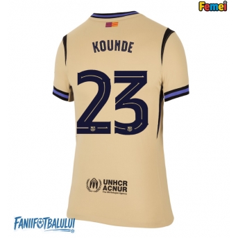 Barcelona Jules Kounde #23 Tricou Fotbal Replică 2025-26 Femei Deplasare